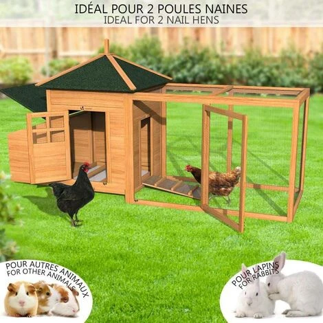 VOUNOT Grand Poulailler En Bois Avec Pondoir Et Perchoir 2 VOUNOT Grand Poulailler En Bois Avec Pondoir Et Perchoir – Image 2