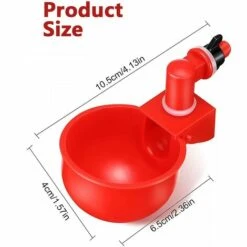 TINOR 6pcs Automatiques Supplies Abreuvoir Poules Tasses à Bol Bol En Plastique, Volailles Distributeurs D'eau Automatique De L'eau Potable Tasses Pour Poussins Cailles Canards Bird -Poulailler et élevage de la basse-cour Soldes 2022 46790909 5