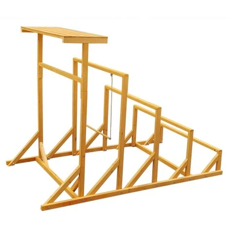 CHEMIN DES POULAILLERS Aire De Jeux En Bois Pour Poule Avec Balançoire 4 CHEMIN DES POULAILLERS Aire De Jeux En Bois Pour Poule Avec Balançoire – Image 4