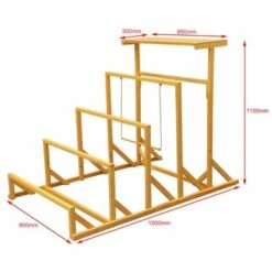 CHEMIN DES POULAILLERS Aire De Jeux En Bois Pour Poule Avec Balançoire 9 CHEMIN DES POULAILLERS Aire De Jeux En Bois Pour Poule Avec Balançoire -Poulailler et élevage de la basse-cour Soldes 2022 47145013 5