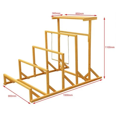 CHEMIN DES POULAILLERS Aire De Jeux En Bois Pour Poule Avec Balançoire 5 CHEMIN DES POULAILLERS Aire De Jeux En Bois Pour Poule Avec Balançoire – Image 5
