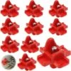 Buveurs D'Eau De Poulet En Plastique Et Acier Inoxydable 304 Abreuvoir Automatique Pour Tétine De Poulet En Rouge 32,5 X 34mm Distributeur Abreuvoir Équipement Pour Poulet Oie OiseauTriomphe 10 Pièces