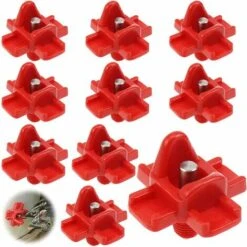Buveurs D'Eau De Poulet En Plastique Et Acier Inoxydable 304 Abreuvoir Automatique Pour Tétine De Poulet En Rouge 32,5 X 34mm Distributeur Abreuvoir Équipement Pour Poulet Oie OiseauTriomphe 10 Pièces