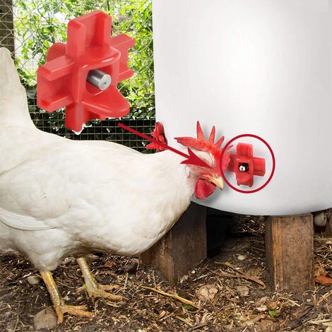 Buveurs D'Eau De Poulet En Plastique Et Acier Inoxydable 304 Abreuvoir Automatique Pour Tétine De Poulet En Rouge 32,5 X 34mm Distributeur Abreuvoir Équipement Pour Poulet Oie OiseauTriomphe 10 Pièces 3 Buveurs D'Eau De Poulet En Plastique Et Acier Inoxydable 304 Abreuvoir Automatique Pour Tétine De Poulet En Rouge 32,5 X 34mm Distributeur Abreuvoir Équipement Pour Poulet Oie OiseauTriomphe 10 Pièces – Image 3