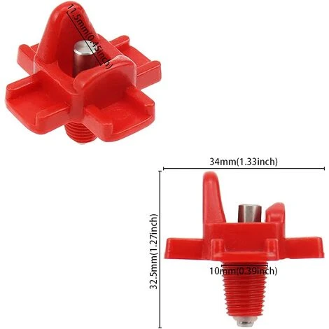 Buveurs D'Eau De Poulet En Plastique Et Acier Inoxydable 304 Abreuvoir Automatique Pour Tétine De Poulet En Rouge 32,5 X 34mm Distributeur Abreuvoir Équipement Pour Poulet Oie OiseauTriomphe 10 Pièces 5 Buveurs D'Eau De Poulet En Plastique Et Acier Inoxydable 304 Abreuvoir Automatique Pour Tétine De Poulet En Rouge 32,5 X 34mm Distributeur Abreuvoir Équipement Pour Poulet Oie OiseauTriomphe 10 Pièces – Image 5