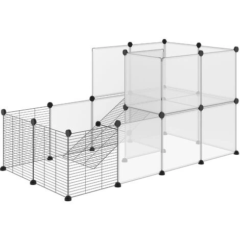 PawHut Cage Parc Enclos Modulable Petits Animaux De Compagnie - Dim. Standards 140L X 70l X 70H Cm - 27 Panneaux Bords Arrondis - Résine PP Fils D'acier Noir - Noir 1 PawHut Cage Parc Enclos Modulable Petits Animaux De Compagnie - Dim. Standards 140L X 70l X 70H Cm - 27 Panneaux Bords Arrondis - Résine PP Fils D'acier Noir - Noir