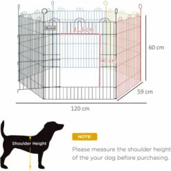 PawHut Parc Enclos Modulable Pour Chien Animaux Porte Verrouillable 6 Panneaux Dim. Panneau 59L X 60H Cm Métal Multicolore - Multicolore 7 PawHut Parc Enclos Modulable Pour Chien Animaux Porte Verrouillable 6 Panneaux Dim. Panneau 59L X 60H Cm Métal Multicolore - Multicolore -Poulailler et élevage de la basse-cour Soldes 2022 48441504 3