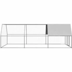 VidaXL Poulailler D'extérieur 3x6x2 M Acier Galvanisé - Argent -Poulailler et élevage de la basse-cour Soldes 2022 48780946 3