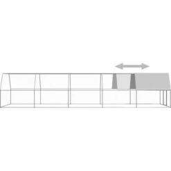 VidaXL Poulailler D'extérieur 3x10x2 M Acier Galvanisé - Argent -Poulailler et élevage de la basse-cour Soldes 2022 48780948 4