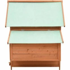 VidaXL Poulailler 152x96x110 Cm Bois De Sapin Massif - Brun -Poulailler et élevage de la basse-cour Soldes 2022 49609457 4