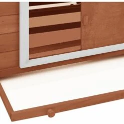 VidaXL Poulailler Moka Et Blanc 152x96x110 Cm Bois De Sapin Massif - Brun -Poulailler et élevage de la basse-cour Soldes 2022 49609485 5