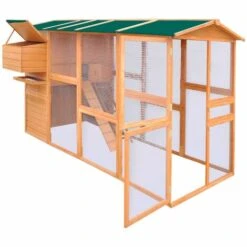 VidaXL Poulailler 295 X 163 X 170 Cm Bois - Brun -Poulailler et élevage de la basse-cour Soldes 2022 5088708 3