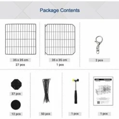 SONGMICS Clôture Pour Animaux Domestiques, 2 Niveaux, Enclos Modulable, Pour Petits Animaux, Lapins, Cochon D’Inde, Panneaux Grillagés, Usage Intérieur, 143 X 73 X 71 Cm, Noir LPI06H - Noir 8 SONGMICS Clôture Pour Animaux Domestiques, 2 Niveaux, Enclos Modulable, Pour Petits Animaux, Lapins, Cochon D’Inde, Panneaux Grillagés, Usage Intérieur, 143 X 73 X 71 Cm, Noir LPI06H - Noir -Poulailler et élevage de la basse-cour Soldes 2022 54470522 4