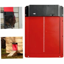 LIFCAUSAL Porte Automatique Pour Poulailler, Porte En Plastique Léger, Détection De Lumière, Ouverture Différée Le Soir Et Le Matin, Rouge -Poulailler et élevage de la basse-cour Soldes 2022 54923780 4
