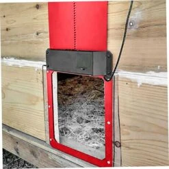 LIFCAUSAL Porte Automatique Pour Poulailler, Porte En Plastique Léger, Détection De Lumière, Ouverture Différée Le Soir Et Le Matin, Rouge -Poulailler et élevage de la basse-cour Soldes 2022 54923780 5