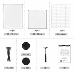 SONGMICS Parc Modulable Pour Cochon D'Inde, Cage Avec Escaliers, 143 X 73 X 91 Cm, Enclos Avec Panneaux, Pour Hamsters, Lapins, Petits Animaux, Transparent LPC005W01 - Transparent -Poulailler et élevage de la basse-cour Soldes 2022 55483261 4