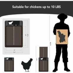 LUCKY-88 Porte De Poulailler Automatique Solaire En Plastique Renforcé - Porte Automatique De Poulailler Alimentée Par Batterie -Poulailler et élevage de la basse-cour Soldes 2022 56329006 4