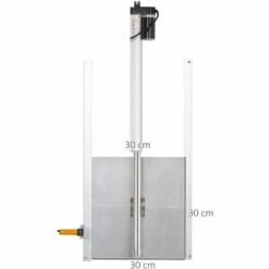 PawHut Porte Automatique Pour Poulailler - Minuterie, Capteur De Luminosité, 2 Télécommandes, Kit Installation Inclus - Alu. ABS Gris - Gris -Poulailler et élevage de la basse-cour Soldes 2022 57600914 3