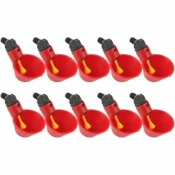 MACARON Breuvoir De Poulet, 10 PCS Automatique Pour Poulailler Distributeurs D'eau Automatique Pour Poulet Canard Volaille Eau Potable Tasses Abreuvoir Mangeoire Pour Bétail Poule LO-Ron