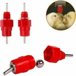 MACARON Lot De 50 Eau Mamelons Abreuvoirs Alimentateur Fournitures De Volaille Pour Poule Canard LO-Ron -Poulailler et élevage de la basse-cour Soldes 2022 57779709 4