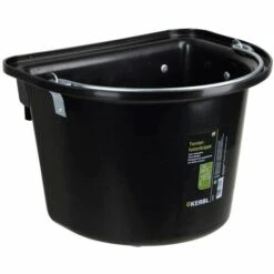 KERBL Seau Mangeoire Avec Crochet De Suspension Et Anse De Transport Noir 12L