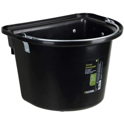 KERBL Seau Mangeoire Avec Crochet De Suspension Et Anse De Transport Noir 12L 1 KERBL Seau Mangeoire Avec Crochet De Suspension Et Anse De Transport Noir 12L