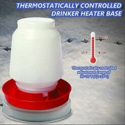 Ensoleillé Abreur De Volaille Base Chauffée Durable Métal Chick Supplies Pratique Accessoires De Poulailler Facile -Poulailler et élevage de la basse-cour Soldes 2022 59596898 3