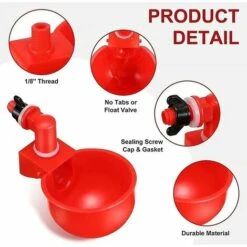 Ensoleillé Abreuvoir Automatique Tasses Poulailler Accessoires Remplissage Abreuvoir De Volaille 5 Ensoleillé Abreuvoir Automatique Tasses Poulailler Accessoires Remplissage Abreuvoir De Volaille -Poulailler et élevage de la basse-cour Soldes 2022 59597126 3