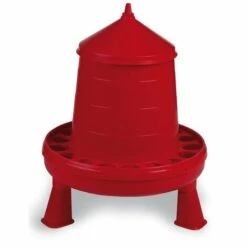 POULAILLER DIRECT Mangeoire Avec Anneau Et Pieds 4kg Deluxe - Rouge