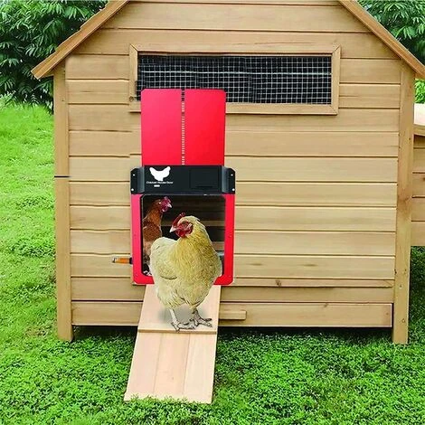 TRIOMPHE Porte Poulailler Automatique Avec Capteur De Lumière - Poulailler Entièrement étanche En Porte De Poulailler à Induction - Porte De Poulailler ,Rouge,T-Audace T-Audace 2 TRIOMPHE Porte Poulailler Automatique Avec Capteur De Lumière - Poulailler Entièrement étanche En Porte De Poulailler à Induction - Porte De Poulailler ,Rouge,T-Audace T-Audace – Image 2