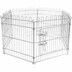 WILTEC Parc Pour Chiens Enclos Pour Chiots 6 Pièces 70x91 Cm Par élément Cage Pour Animaux Domestiques