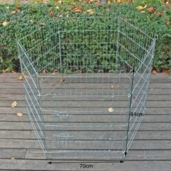 WILTEC Parc Pour Chiens Enclos Pour Chiots 6 Pièces 70x91 Cm Par élément Cage Pour Animaux Domestiques -Poulailler et élevage de la basse-cour Soldes 2022 6273243 4
