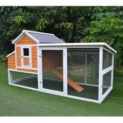 CHEMIN DES POULAILLERS Poulailler Toit Renforcé M Toit Plastique 6 À 8 Poules