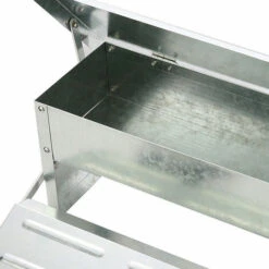 SWANEW Mangeoire Automatique Avec Couvercle Distributeur Automatique Auge Auge D’alimentation Résistante Aux Intempéries 5kg - Argent -Poulailler et élevage de la basse-cour Soldes 2022 63763432 4
