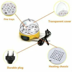 Mini Incubateur D'Oeufs Jaune 1pcs FUIENKO -Poulailler et élevage de la basse-cour Soldes 2022 64473014 4