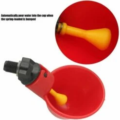 L'FLANEUR Verres à Eau à Pied Volaille Eau Potable Tasses Plastique Coupe Autodrinker Bol Auto-Abreuvoir Pour Volaille Poules Oiseaux Hencoop Henhouse ANEUR -Poulailler et élevage de la basse-cour Soldes 2022 65354169 4