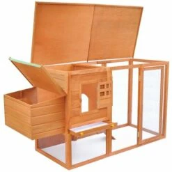 VidaXL Poulailler D'extérieur Avec 1 Nichoir Bois - Brun -Poulailler et élevage de la basse-cour Soldes 2022 732610 3