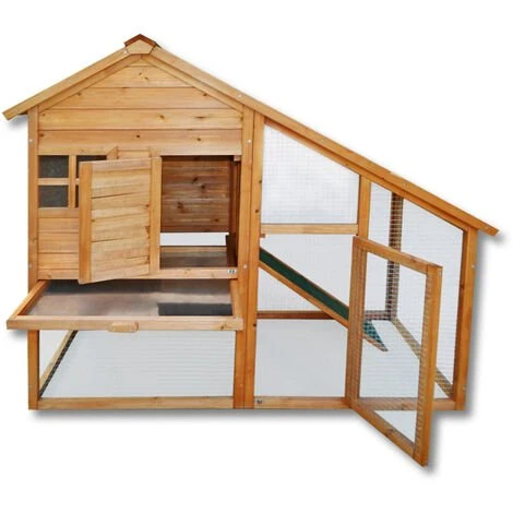 WILTEC Cabane à Petits Rongeurs Clapier Poulailler Abri Petits Animaux Enclos Espace Libre 2 Niveaux 2 WILTEC Cabane à Petits Rongeurs Clapier Poulailler Abri Petits Animaux Enclos Espace Libre 2 Niveaux – Image 2